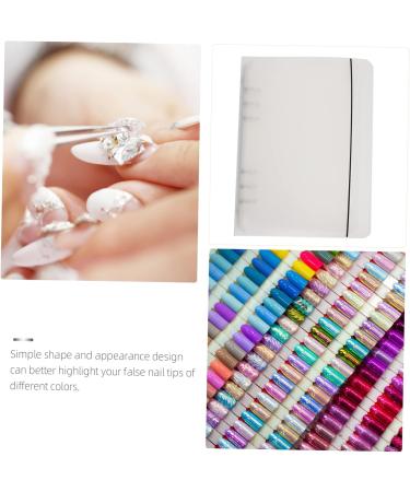 Housoutil 1set Piece Nail Art Organizer Nail Display Book Adhesive Book Finished Nail Sample Booklet Nail Salon Accessory Nail Display Holder Plastic Display Board Finished Product 23x18cm Transparent - Buy Online on GoSupps.com