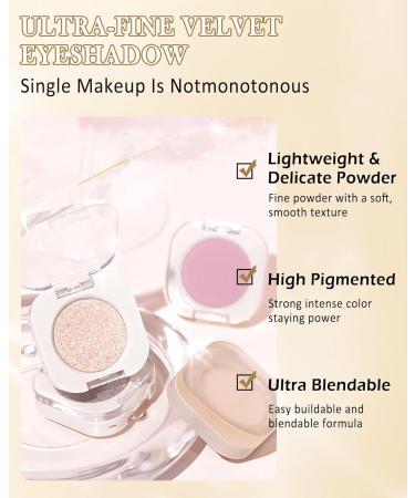 Buy Moonlight 01# Single Matte Eyeshadow - Ultra-Fine High Pigment Off White Nude Palette for Long-Lasting Korean Eye Makeup - Buy Online on GoSupps.com