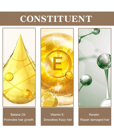 100% Pure Batana Oil for Hair Growth - Organic Raw Miracle Oil from Honduras | Repairs Damaged Hair & Restores Shine - 120g - Buy Online on GoSupps.com