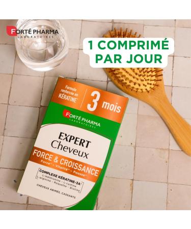 Fort Pharma - Expert Hair Strength & Growth - Hair Vitality nutritional supplement for damaged brittle hair - Biotin - L-cystine arugulate strengthened with Keratin - 90 tablets 1/day - Buy Online on GoSupps.com