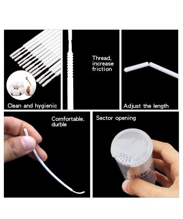 200PCS Disposable Micro Cotton Swabs - Micro Applicator Brushes for Eyelash Extensions & Makeup Cleaning (Black & White - Buy Online on GoSupps.com
