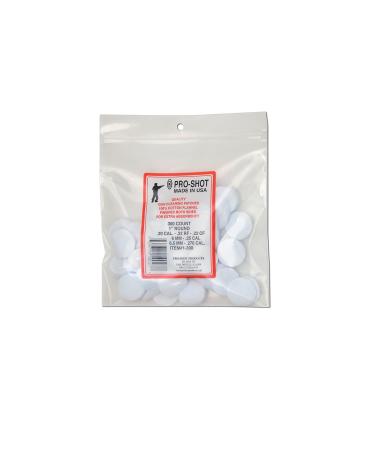 Pro Shot .22-270 Caliber 1-Inch RD. 300 Count Patches, White - Buy Online on GoSupps.com