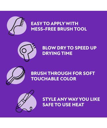 Fun In by Sun In Temporary Hair Color Purple - Easy Brush Applicator Washes Out in One Shampoo Gluten-Free Paraben-Free Alcohol-Free Cruelty-Free - Buy Online on GoSupps.com