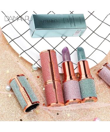 Glitter Star Lipstick Sparkling Lipstick Long Lasting Waterproof Lip Gloss Lip Makeup Cosmetic Metallic Shimmer Lipstick Not Stick Cup Lip Stick - Buy Online on GoSupps.com