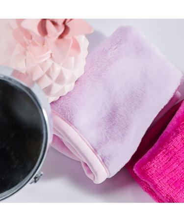 4 Pack Microfiber Fleece Makeup Remover Cloths - Ultra Soft Chemical Free Reusable Facial Towels for All Skin Types - 8x8 Inch - Buy Online on GoSupps.com