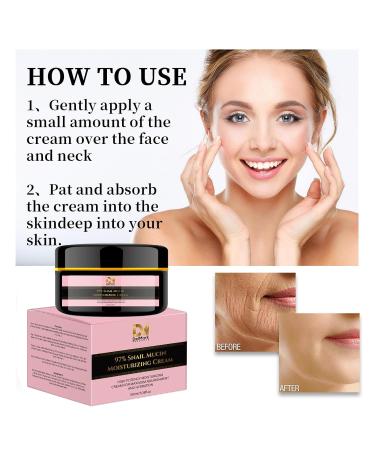 Snail Mucin 97% Daily Face Moisturizer Cream - High Potency Hydration | Korean Skincare for Glowing Skin - Buy Online on GoSupps.com