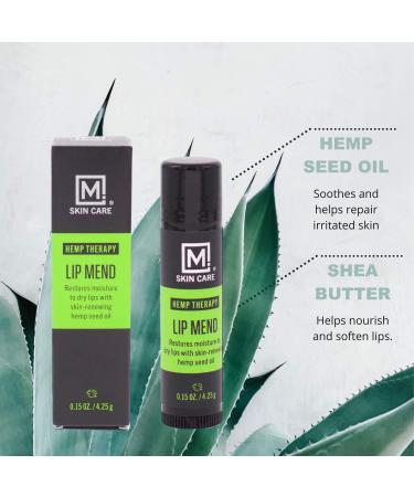 Hemp Therapy Lip Mend Balm for Men - Refreshing Peppermint & Shea Butter | Cruelty-Free International Shipping - Buy Online on GoSupps.com
