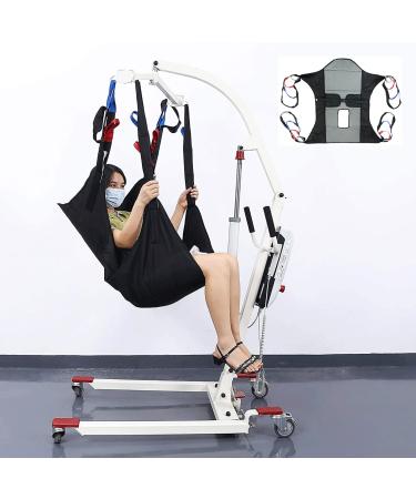 Toileting Patient Lift Sling with Head Support Medical Commode Full Body Sling Shower Sling for Patient Lifts for Elderly Disabled