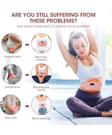 Menstrual Warmers & Belts - Heated Vibration Relief for Abdominal Pain | 4 Modes 3 Temperature Levels - Pink Rose - Buy Online on GoSupps.com
