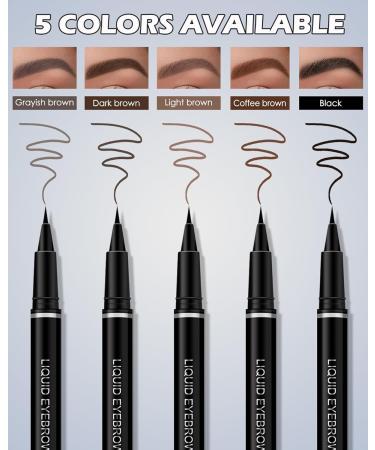 Liquid Eyebrow Pen Professional Lift and Snatch Brow Tint Pen-1PCS Thin Precision Water Eyebrow Pencil Eyeliner Pen Longlasting Waterproof & Smudge-proof Eyebrow Filler for Women Eye Makeup-04Coffee Brown - Buy Online on GoSupps.com