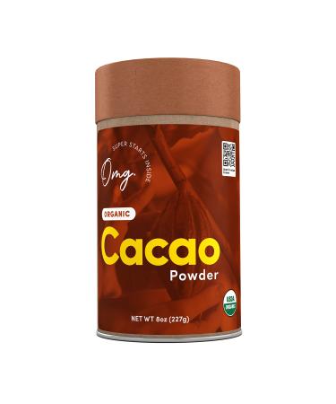 OMG! Superfoods Organic Cacao Powder - 100% Pure, USDA Certified Organic - Good source of Fiber & Iron - 8 Ounces (1 Package) 8 Ounce (Pack of 1)