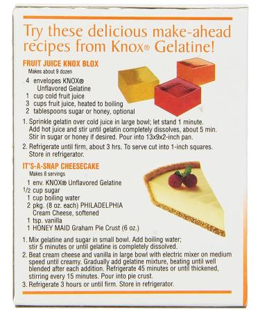 Knox Unflavored Gelatine 1 oz (Pack of 4) + By The Cup Measuring Spoons - Great for Baking & Cooking - Buy Online on GoSupps.com
