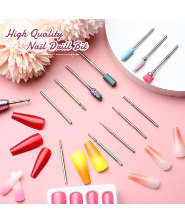 13-Piece Nail Drill Bits Set - Tungsten Carbide & Ceramic File Bits for Manicure Pedicure - 3/32 Inch - Buy Online on GoSupps.com