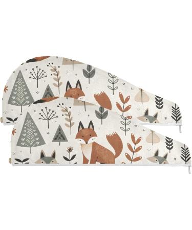 Super Absorbent Foxes Hair Towel 2 Pack | Quick Dry Turbans for Women & Girls - Perfect Hair Drying Solution - Buy Online on GoSupps.com