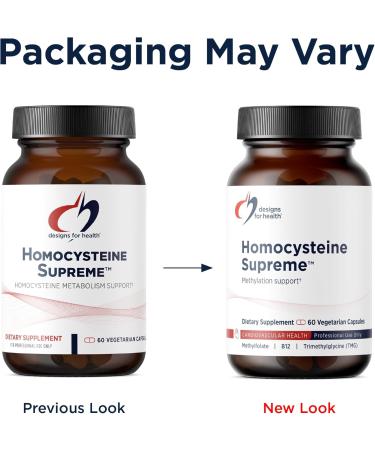 Designs for Health Homocysteine Supreme - Methylated B Vitamins with Riboflavin B6 B12 Folate L-Serine & TMG for Brain Support & Heart Health - Methylated Multivitamin (60 Capsules) 60 Count (Pack of 1) - Buy Online on GoSupps.com