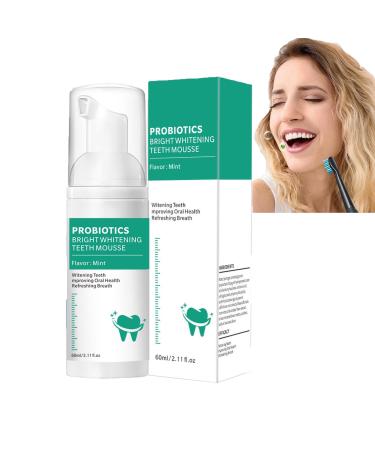 Probiotics Bright Whitening Teeth Mousse Herbal Brightening Oral Repair Mousse Oral Repair Mousse Deep Cleaning Toothpaste Teeth Whitening Footpaste (1PC)