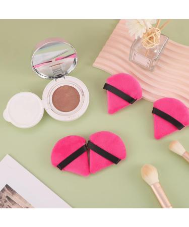 Pimoys 6-Piece Triangle Powder Puff Set | Soft Velour Sponge for Loose Powder & Foundation | Beauty Makeup Tool - Rose Red - Buy Online on GoSupps.com