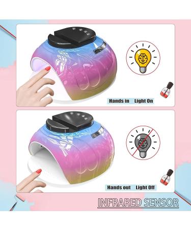 ANGNYA UV LED Nail Lamp 168W - Professional Nail Dryer with 4 Timer Settings, Automatic Sensor, Portable Handle - Large Space UV Light for Nail Art - Colorful - Buy Online on GoSupps.com