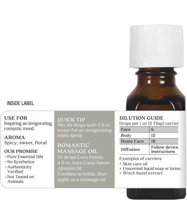 Aura Cacia Love Potion Essential Solution 15 ml | Premium Aromatherapy Blend for Romance | International Shipping Available - Buy Online on GoSupps.com