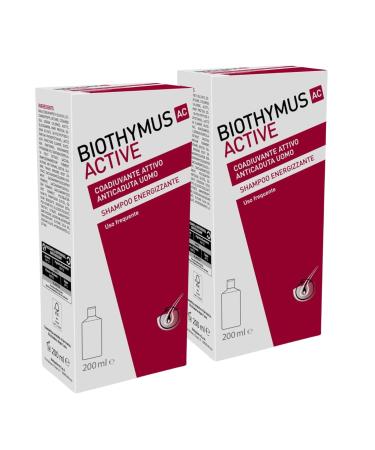 Biothymus Biothymus Active Men Energizing Anti-Hair Loss Shampoo for all hair types 2 packs of 200 ml