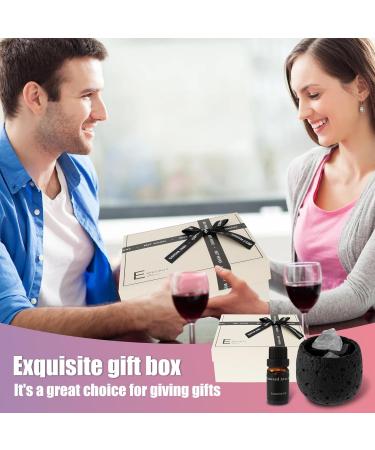 Passive Essential Oil Diffuser - Non-Electric Portable Reusable Aroma Diffuser for Home & Office - Elegant Black Design (9.2x9.2x7.1cm - Buy Online on GoSupps.com