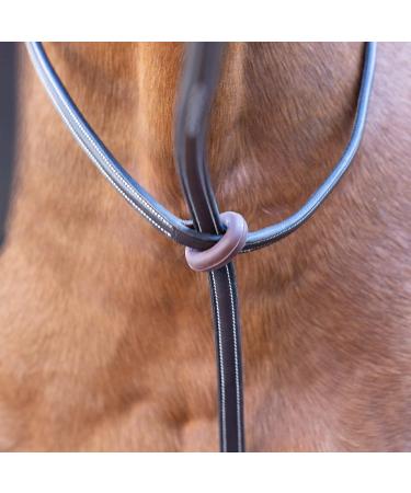 Equinavia Saga Leather Standing Martingale - Adjustable | Stainless Steel Hardware | Chocolate Brown Cob Size - Buy Online on GoSupps.com