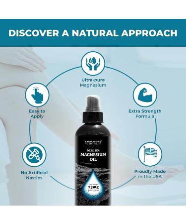 Aromasong Extra Strength Ultra-Pure Magnesium Spray for Feet + OptiMSM (23mg Magnesium in Each Spray) 8 Oz Also Used for Leg Discomfort and Promotes Calm Sleep - Buy Online on GoSupps.com
