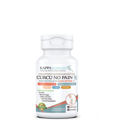 KAPPA NUTRITION Curcu No Pain Rx (90 Capsules) Supports Joints Muscles.