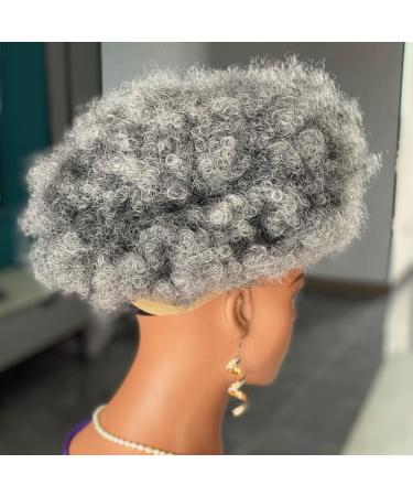 Ombre Grey Big Afro Puff Drawstring Ponytail for Black Women 4b 4c Kinky Curly Hair Bun - T1B/GREY - Buy Online on GoSupps.com