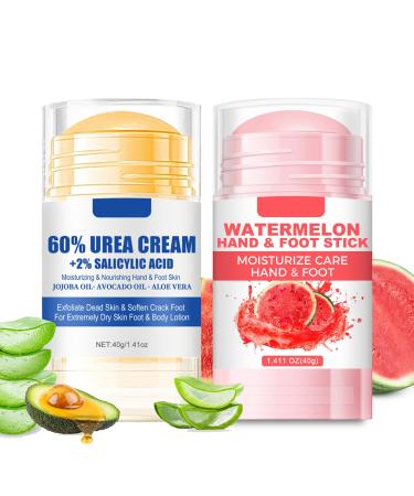 MEITREND Urea Cream 60 foot cream very dry feet urea foot cream quickly absorbed powerful foot care cream for dry cracked feet anticalluses 80 g watermelon Watermelon 40 g 2er Pack