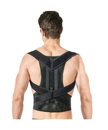 Posture Corrector for Men and Women Back Brace Lumbar Support Belt with Breathable Elastic Waist Bands Support Bars Posture Improve Back Pain Relief (Size : XXL) (X)