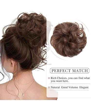 Voluminous Dark Brown & Light Auburn Hair Extensions - Versatile Hair Ties & Updos | 40g Ponytail & Dutt - Buy Online on GoSupps.com