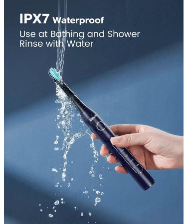 Bitvae Electric Toothbrush for Adults and Kids | Rechargeable Sonic Toothbrush | ADA Accepted | 8 Heads | Travel-friendly | Midnight Blue - Buy Online on GoSupps.com