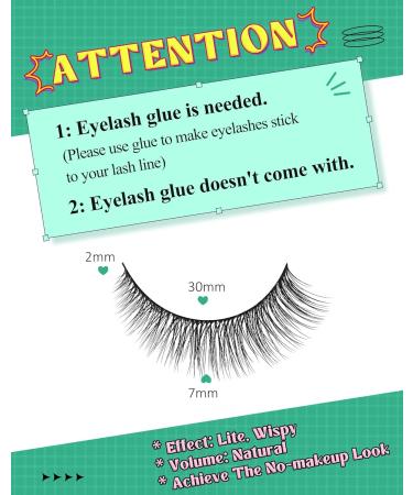 10 Pairs Naturally Looking C-Curl Thin Band Reusable Eyelashes - Wispy D-M05 (10mm) for Stunning Eyes - Buy Online on GoSupps.com