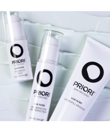 Priori Skincare Eye Serum with AHA, Lactic Acid, Caffeine, Vitamin C & E - Firming, De-puffing Gel for Dark Circles & Wrinkles - 0.5 fl oz - Buy Online on GoSupps.com