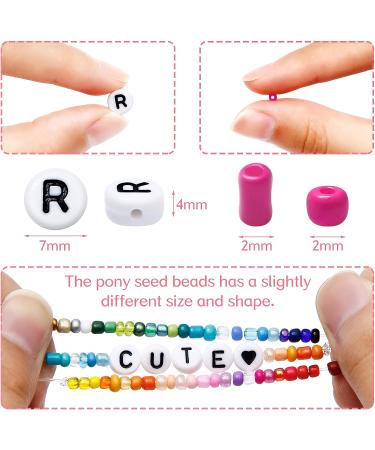 34560pcs Glass Seed Beads 2mm Bracelet Making Kit with Alphabet Letter Beads - DIY Jewelry Supplies - Buy Online on GoSupps.com