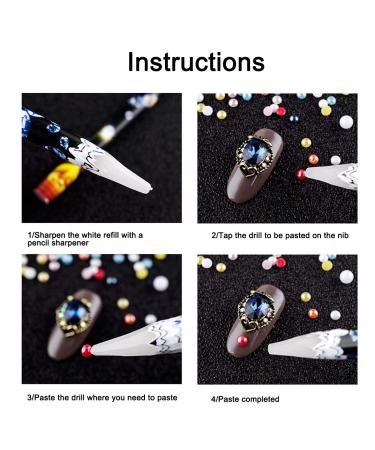 10-Piece Nail Art Pen Set | Diamond Painting & Rhinestone Nail Design Accessories for DIY Nail Art - Buy Online on GoSupps.com