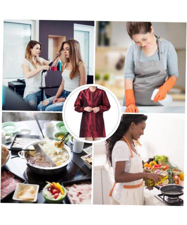 minkissy Water Proof Apron Cooking Apron Bbq Apron Salon Stylist Apron Sleeve Smock for Adults Barber Uniform Hair Salon Shawl Kitchen Apron Coffee Apron Jacket Work Barbecue Overalls - Buy Online on GoSupps.com