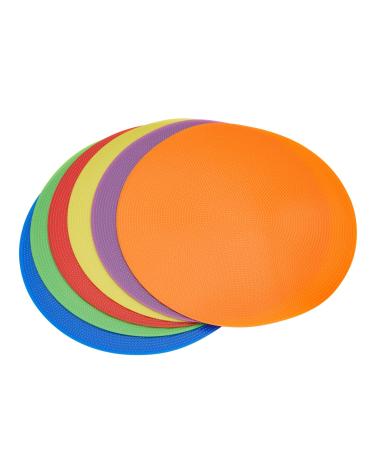 Juvale Poly Vinyl Dots for Classroom Floor, Carpet Marker Spots for Gym (9 in, 6 Pack)