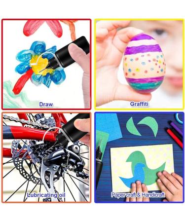 2oz Black Needle Tip Glue Bottle with Funnel - 12 Pcs for DIY Crafts & More - Buy Online on GoSupps.com