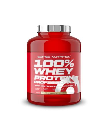 Scitec Nutrition 100% Whey Protein Professional - enriched with additional amino acids and digestive enzymes - gluten -free - palm oil -free 2.35 kg white chocolate white chocolate 2.35 kg
