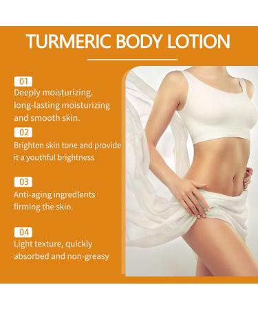  NACGYUDP Set of 2 turmeric and vitamin C body lotions - Moisturizing brightening and firming for face and body smooths skin nourishing cream for dry skin - Buy Online on GoSupps.com