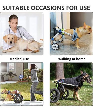 Dog Wheelchair for Small Dog Back Legs Adjustable Pets Cart with Wheels for Back Legs Assist Small Pets with Paralyzed Disabled Hind Limbs to Recover Mobility Dog Leg Brace and Hip Support (Yellow) - Buy Online on GoSupps.com