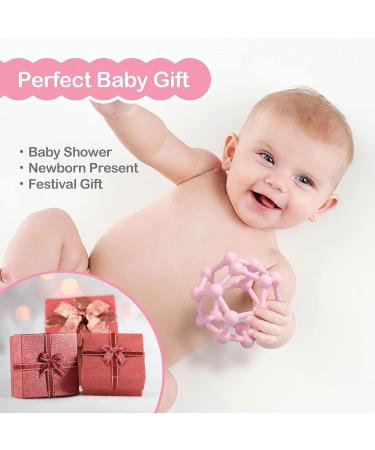 Shop McGmitt Sensorik Bei ring Ball - Silicone Baby Chew Toys for Grip & Early Childhood Education (Pink) | International Shipping Available - Buy Online on GoSupps.com