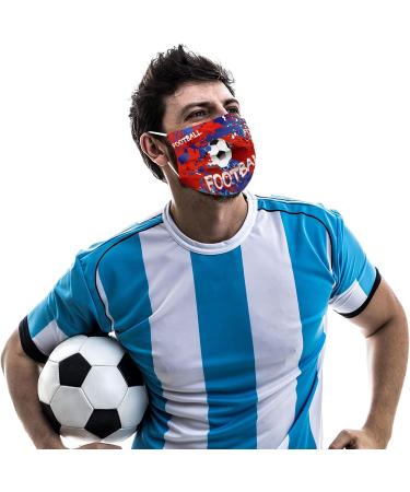 50PC 3-Ply Disposable_Face_Mask with Football Patterns Design Breathable Comfortable for Women Men Adults Use - Buy Online on GoSupps.com