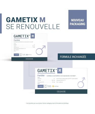 Densmore - Gametix M - Fertility and Reproduction Men's Food Supplement - Vitamins Minerals Zinc Selenium Carnitine Taurine Coenzyme Q10 - 30 sachets - 1 month - Made in France - Buy Online on GoSupps.com