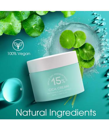 Cica Face Cream - 100% Vegan Deeply Nourishing & Moisturizing - Anti-Acne Natural Ingredients - 1.69 oz Made in Korea - Buy Online on GoSupps.com