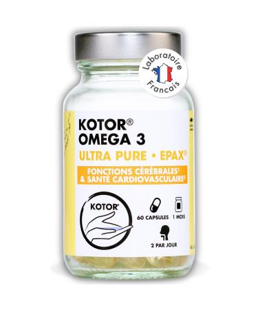 OMEGA 3 EPAX Pure Oil from Wild Fish - EPA DHA Highly Concentrated - Heart Brain and Vision Health - 60 Capsules - Odorless - Low Totox Index 3 - France