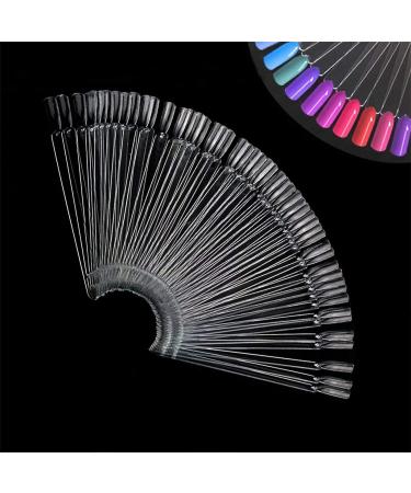 100 pieces nail tips nail polish display ring ticks nail display swatches nail salon exercises display transparent nail art tips transparent-1