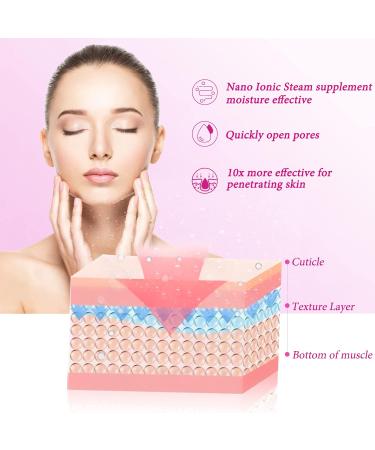 Facial Steamer SPA Sauna Face Humidifier Wolady Home Sauna Steamer Nano Ionic Warm Mist Humidifier Steamer with Stainless Steel Skin Kit for Pores Cleanse Clear Blackheads Acne Skin Cares (Middle) Pink - Buy Online on GoSupps.com